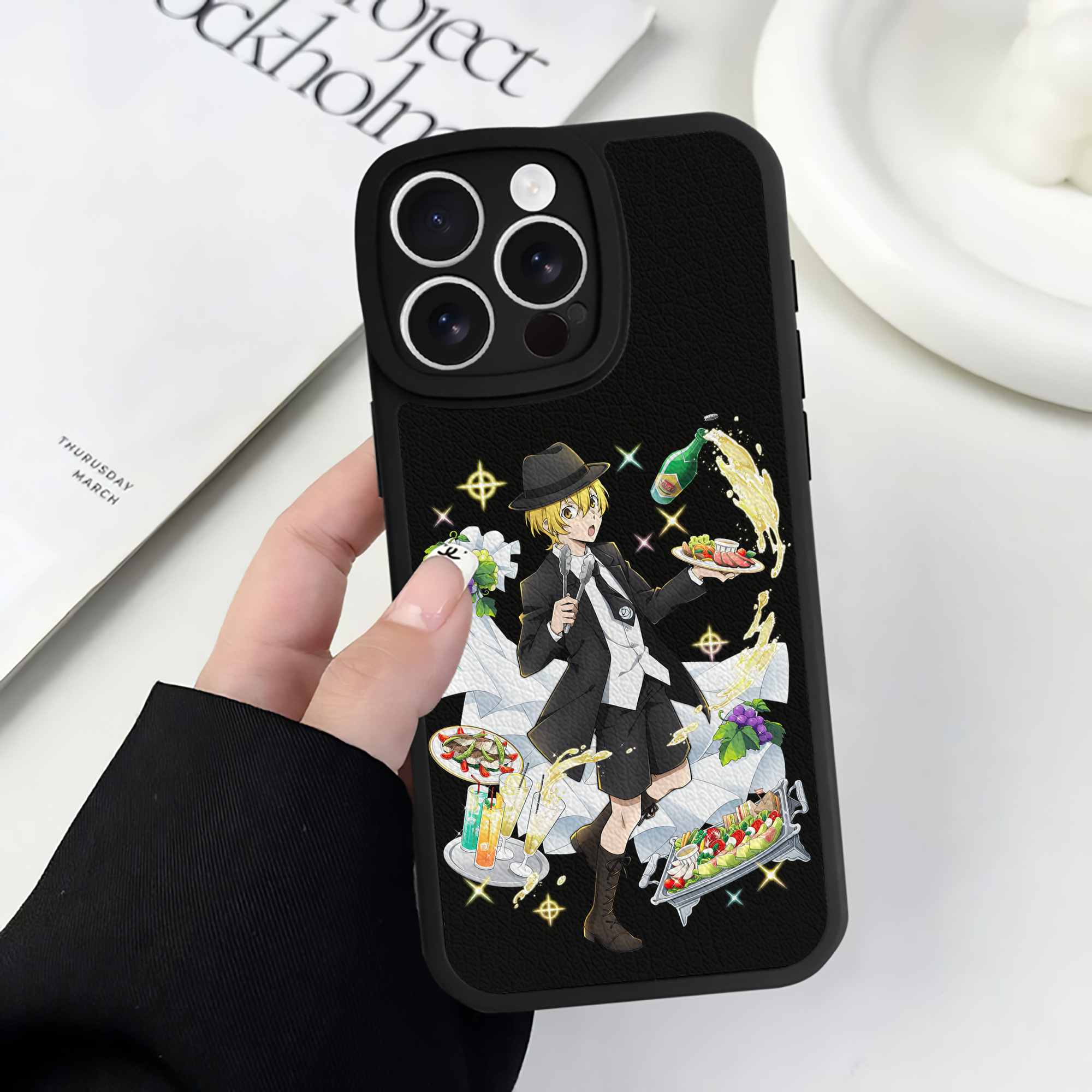 （画像用） 文豪ストレイドッグス Bungo Stray Dogs 【iPhone 16シリーズ対応】シリコンスマホケース（レザー調） 材質：シリコン
